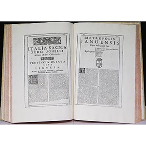 Due volumi ITALIA SACRA, sive de ... 