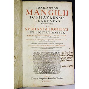 Volume Ioan. Anton Mangili I.C. ... 