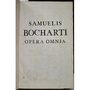Volume SAMUELE BOCHARTI opera ... 