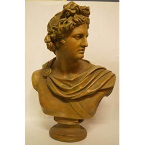 Scultura in terracotta Busto di Apollo. ... 