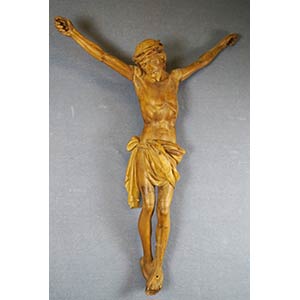 Scultura di Cristo in croce in legno ... 