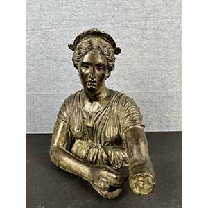 Busto in bronzo brunito raff.te Diana ( h cm ... 