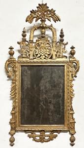 Specchiera Luigi XV in legno dorato a mecca ... 