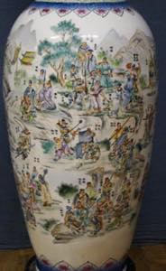 Grande vaso in porcellana dipinto ... 