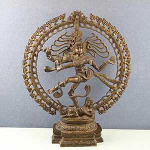 Scultura in bronzo raffigurante Shiva ... 