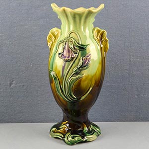 Vaso in ceramica policroma decorata a fiori ... 