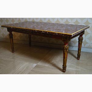 Tavolo da salotto di linea Luigi XV in legno ... 