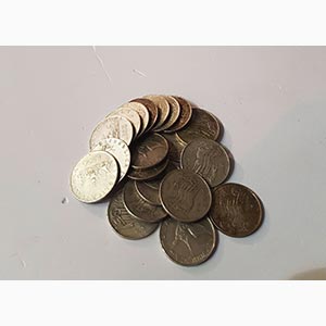 Lotto di 20 monete di lire 500 in argento di ... 