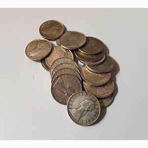 Lotto di 17 monete di lire 500, un mezzo ... 