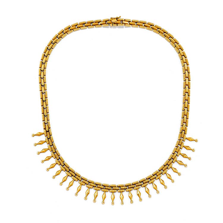 A 18K yellow gold necklaceWeight g ... 