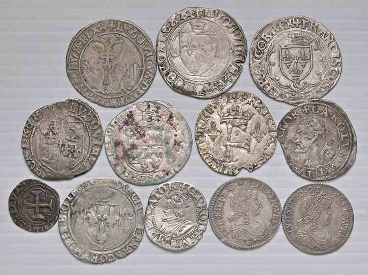 Francia. 12 monete in argento, ... 