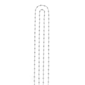 A 18K white gold and diamond necklaceWeight ... 