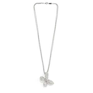 A 18K white gold and diamond necklace with ... 