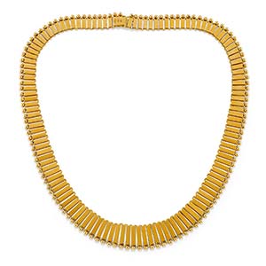 A 18K yellow gold necklace, WeingrillWeight ... 