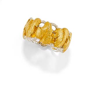 A 18K two-color gold ring, Mario Buccellati, ... 