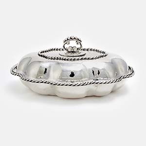 A silver dish, Italy 20th CenturyWeight kg ... 