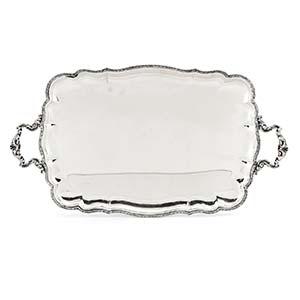 A silver tray, Italy 20th CenturyWeight kg ... 