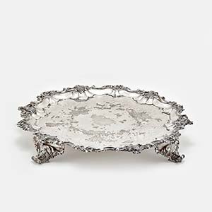 A silver salver, London 19th CenturyWeight ... 