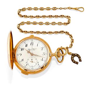 A 18K yellow gold pocket watch, National ... 