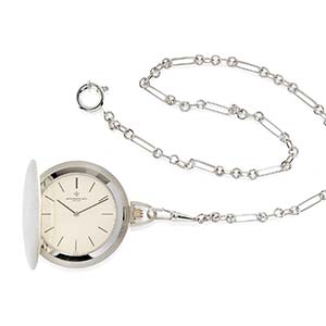 A 18K white gold pocket watch, Vacheron & ... 
