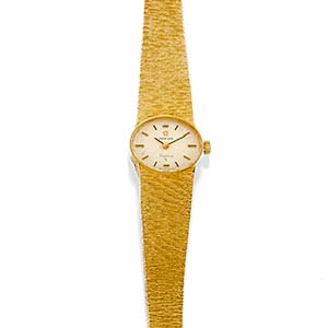 A 18K yellow gold ladys wristwatch, Omega, ... 