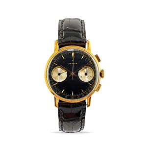 A 18K yellow gold wristwatch, Zenith, ... 