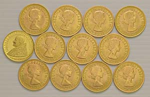 Varie. 11 monete in oro ... 