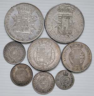 Firenze. 8 monete in argento di bella ... 