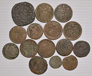 Papali. 15 monete ... 