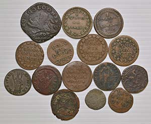 Papali. 15 monete anteriori al 1800.