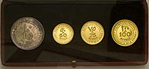 Emirati. Ras Al-Khaimah. Tre monete in oro ... 