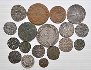 Francia, ecc. 18 monete in argento e in vari ... 