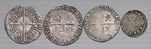 Lussemburgo. 4 monete in argento, quasi ... 