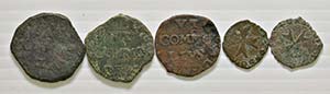 Malta. 5 monete in rame e mistura: 3 da un ... 