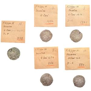 SICILIA - Lotto di 5 monete d’argentodi ... 