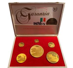 ITALIA - Serie di sei medaglie in oro per il ... 