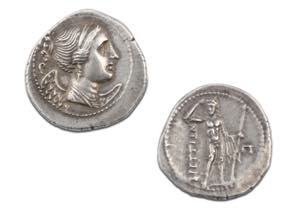 DRACHMAIssue: 215-205 BC,  D/ Bust of ... 