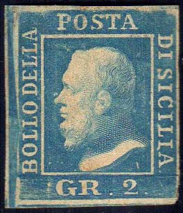 1859 - 2 grana cobalto, II tavola ... 