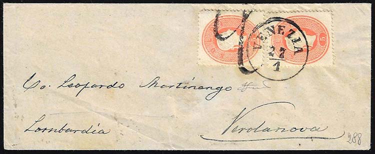 1862 - 5 soldi rosso (33), due ... 