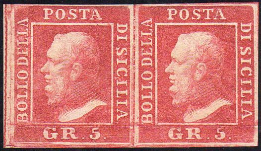 1859 - 5 grana rosa carminio, I ... 