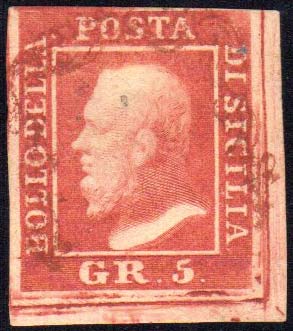 1859 - 5 grana rosa mattone, I ... 