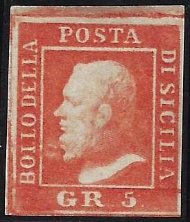 1859 - 5 grana vermiglio, II ... 