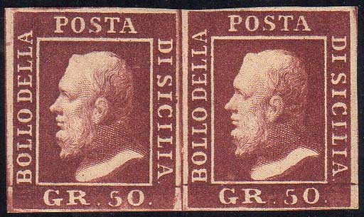 1859 - 50 grana lacca bruno scuro ... 