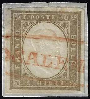 SALEMI, ovale con fregi rosso, non ... 