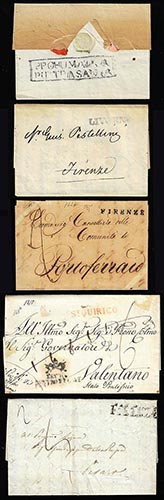 1824/1837 - Cinque lettere ... 