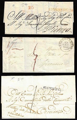 1831/1849 - Tre lettere ... 