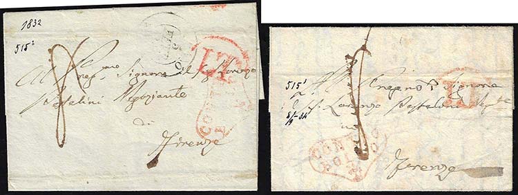 1832/1834 - Due lettere ... 
