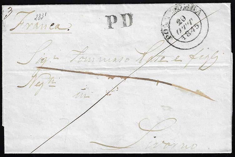 1845 - Lettera prefilatelica da ... 
