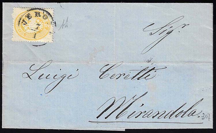 1866 - 2 soldi giallo, dent. 14 ... 