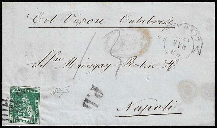 1853 - 4 crazie verde su grigio ... 